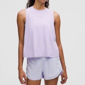 Lululemon Pace crush Cross-Back Graphic Tank Top size small in lavender frost